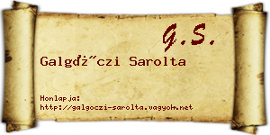 Galgóczi Sarolta névjegykártya