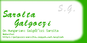 sarolta galgoczi business card